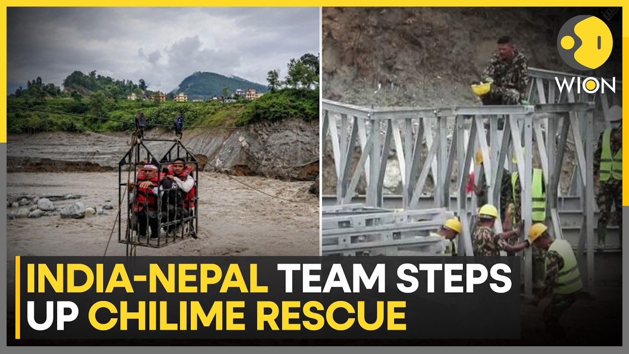 Nepal Floods: Nepal Army Works On Makeshift Bridge In Flood-Ravaged Devighat | WION News