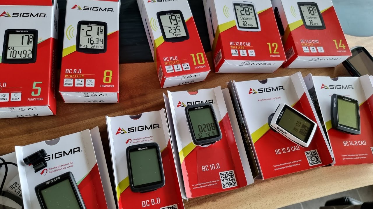 Sigma BC14 vs BC12 vs BC10 vs BC8 vs BC5 vs Garmin 1040 Solar