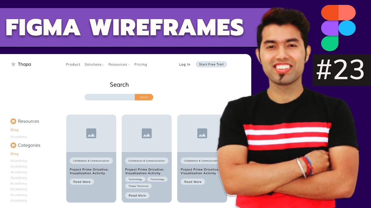 🔴 Learn Wireframes in Figma in One Video | Create Blog Website Wireframe Tutorial in Hindi 2022