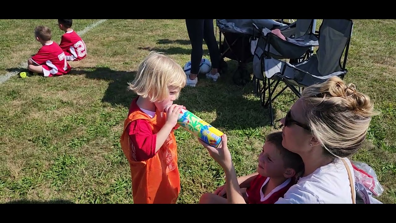 Fionas first Soccer game. (GOALLLLLLLLL)