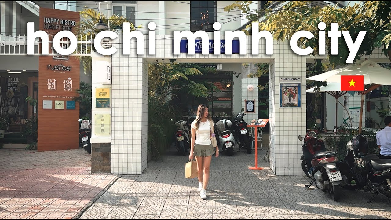 ho chi minh city travel vlog | coffee hopping + thao dien + vietnamese food (pho & bun cha)