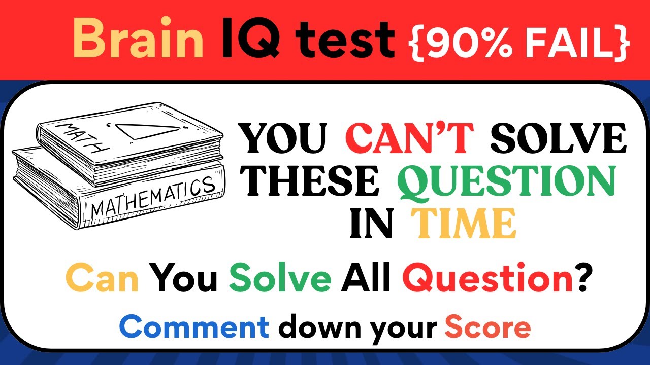95% will fail to solve all Questions before time runs out #brainboost #quiz #mathspuzzles #trivia