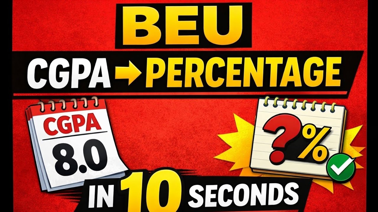 BEU CGPA to Percentage Conversion | Official Formula + Example (Bihar Engineering University)