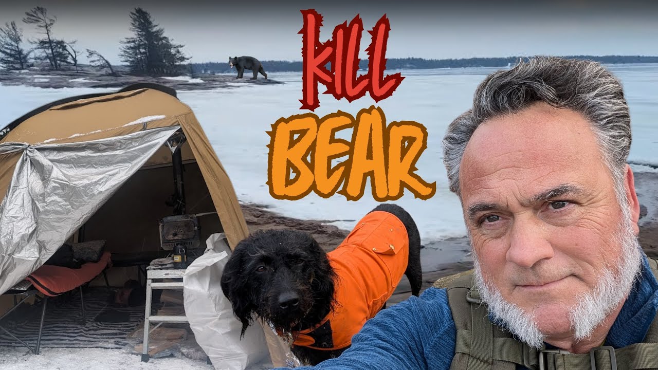 Winter Hot Tent Adventure at Kill Bear Provincial Park | Flooding Risks, Lamb Chops & Epic Hacks!