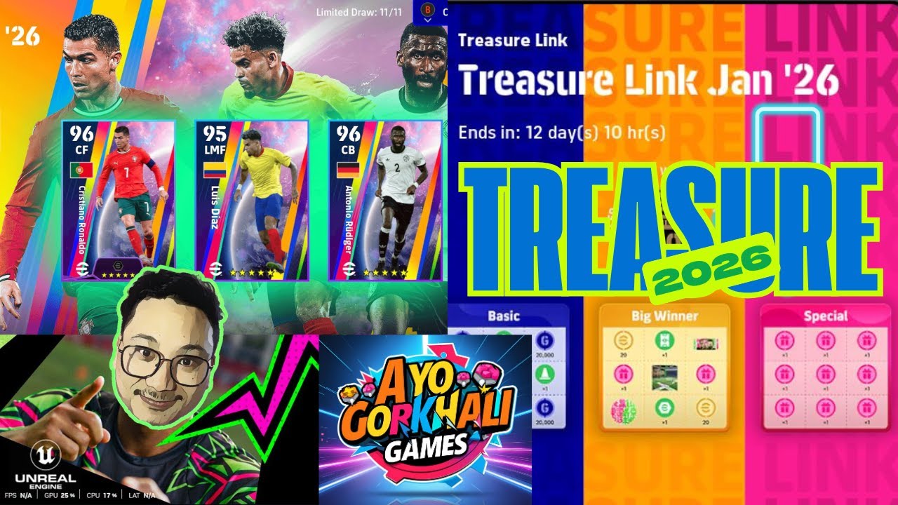 eFootball League – Messi 🐐 & Ronaldo 🔥 Division Rank Push | Treasure Link
