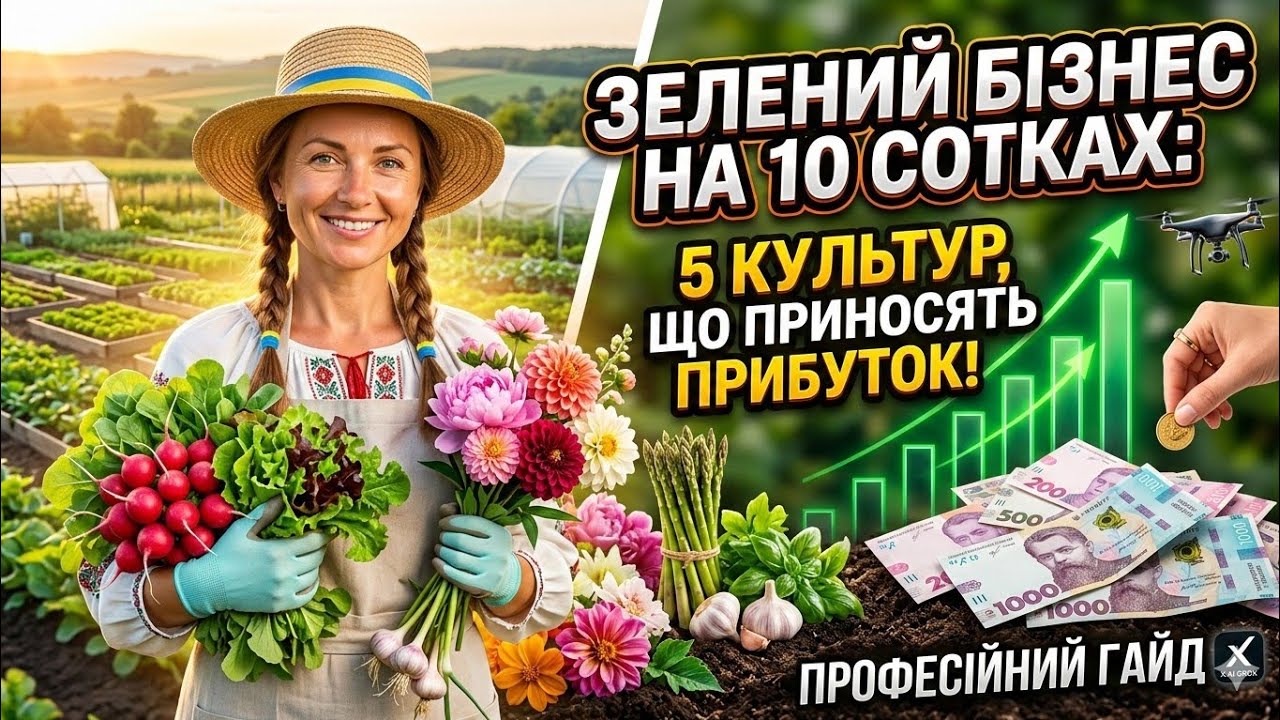 ✅«Зелений бізнес на 10 сотках: 5 культур, що приносять справжні гроші! (Професійний гайд)»🔥🔥🔥