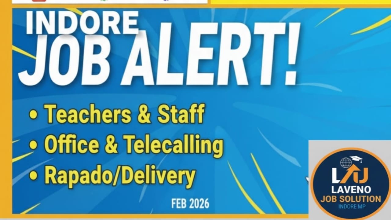 Top 6 Jobs in Indore Hiring Right Now! 🚀 (February 2026)/ Schools, Offices, and Delivery Roles! 📍