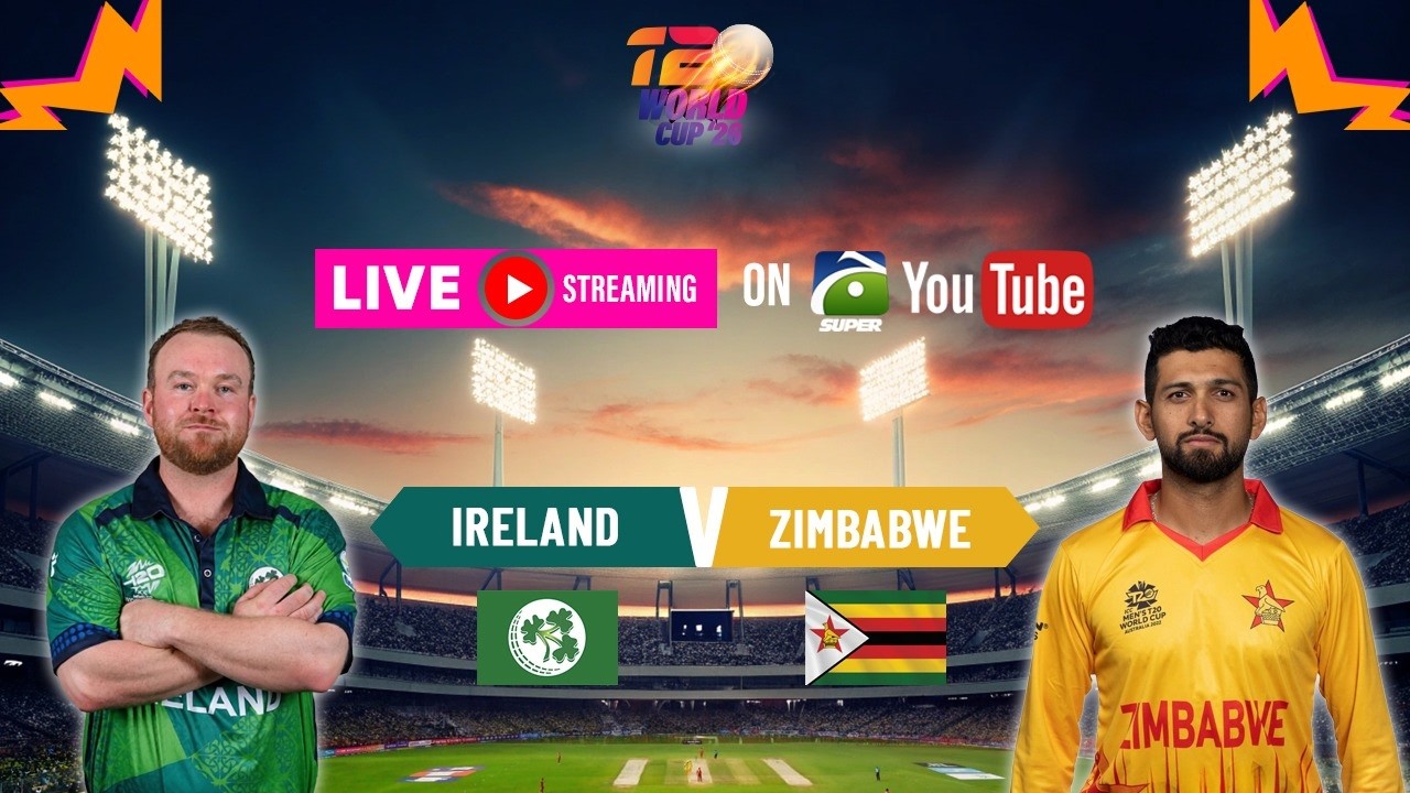 LIVE 🔴 𝗧𝟮𝟬 𝗪𝗼𝗿𝗹𝗱 𝗖𝘂𝗽 𝟮𝟬𝟮𝟲: Ireland vs Zimbabwe | Live Scores & Updates | Geo Super