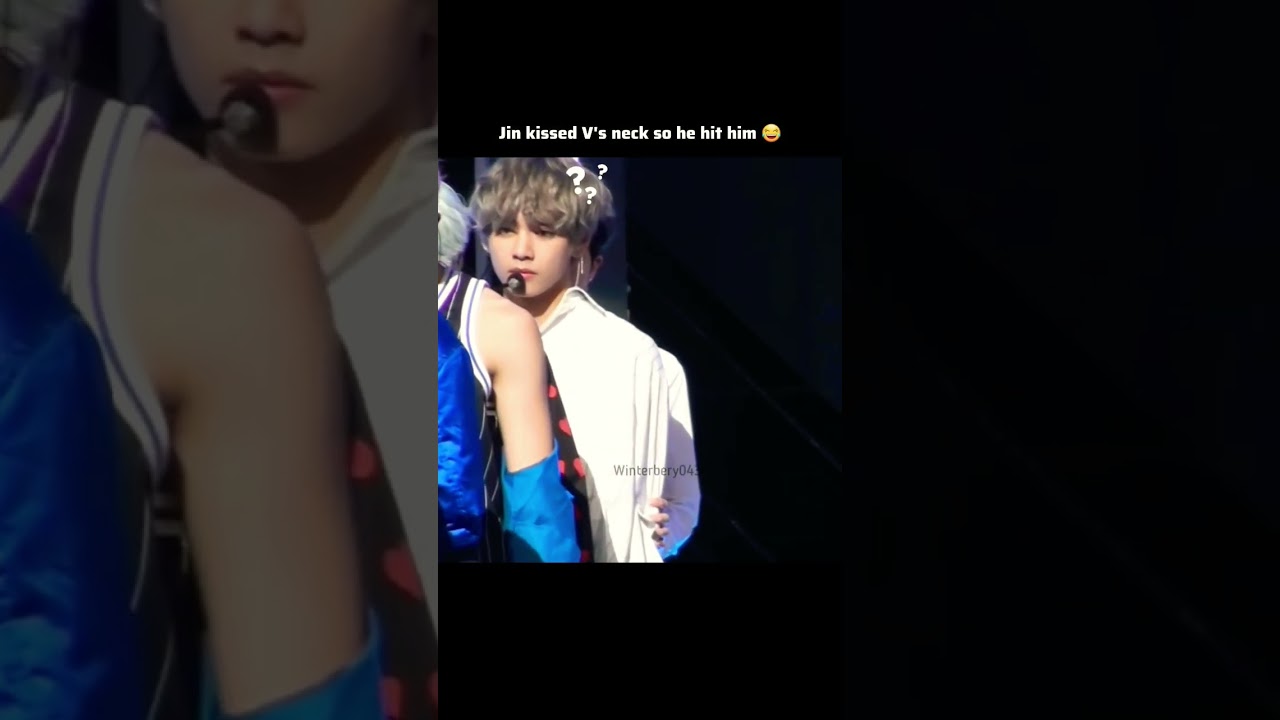 Taejin: Jin kissed Taehyung's neck so he hit him 😂 