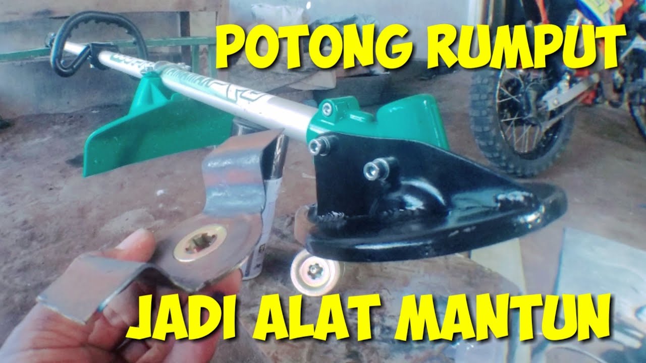 Mesin potong rumput jadi alat mantun.... #yendrikotomotif