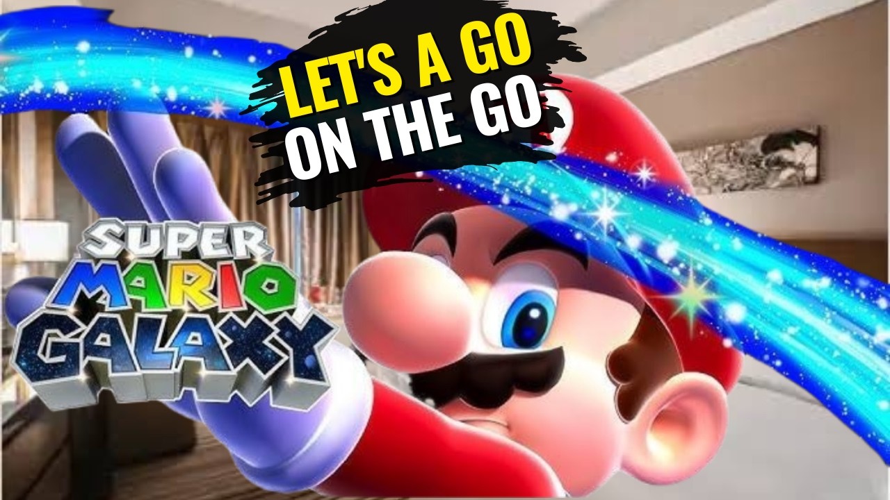 Mario on the go. Hotel stream, let's go!