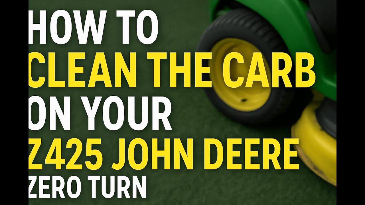 John Deere Z425 Fix: Carb Removal & Cleaning!