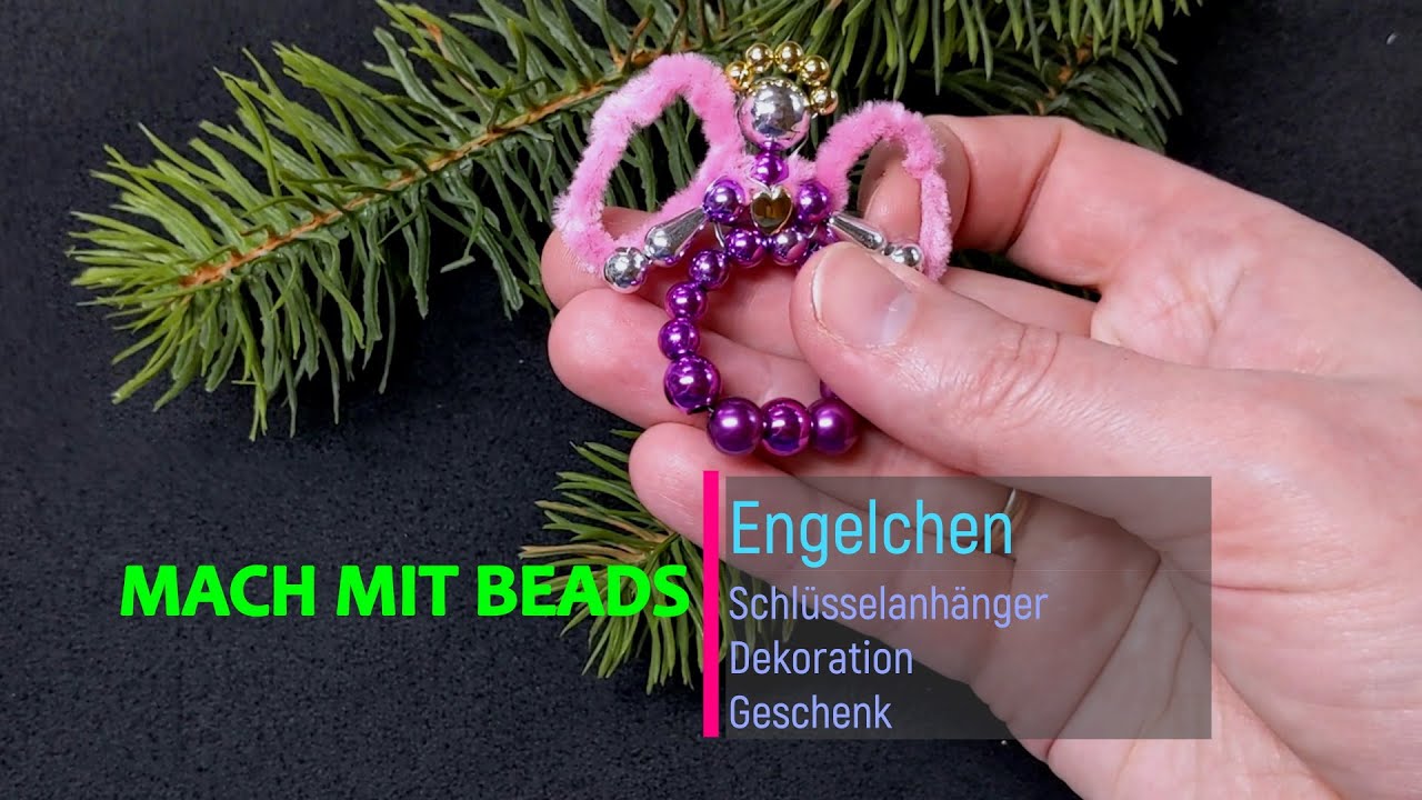 Engelchen mit Herz aus Perlen❤️DIY👼Anleitung Dekoration, Geschenk Schmuck Weihnachten