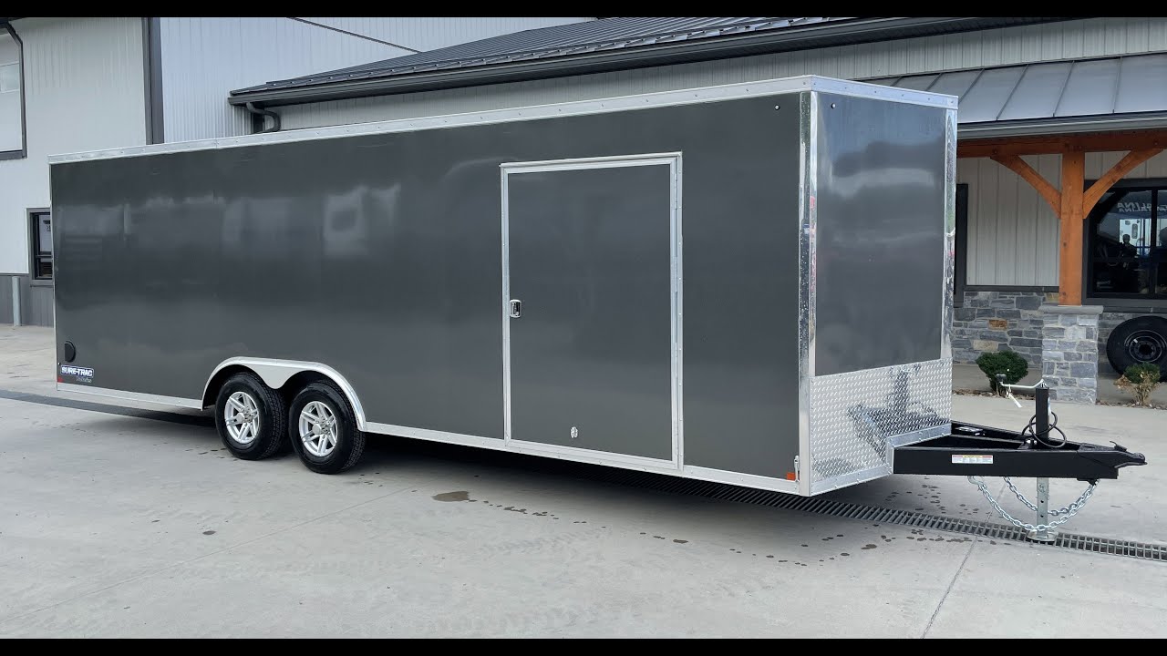 Sure Trac 8.5x24' Pro Series Wedge Nose Enclosed Car Hauler Trailer 9900# GVW STWCH10224TA-100