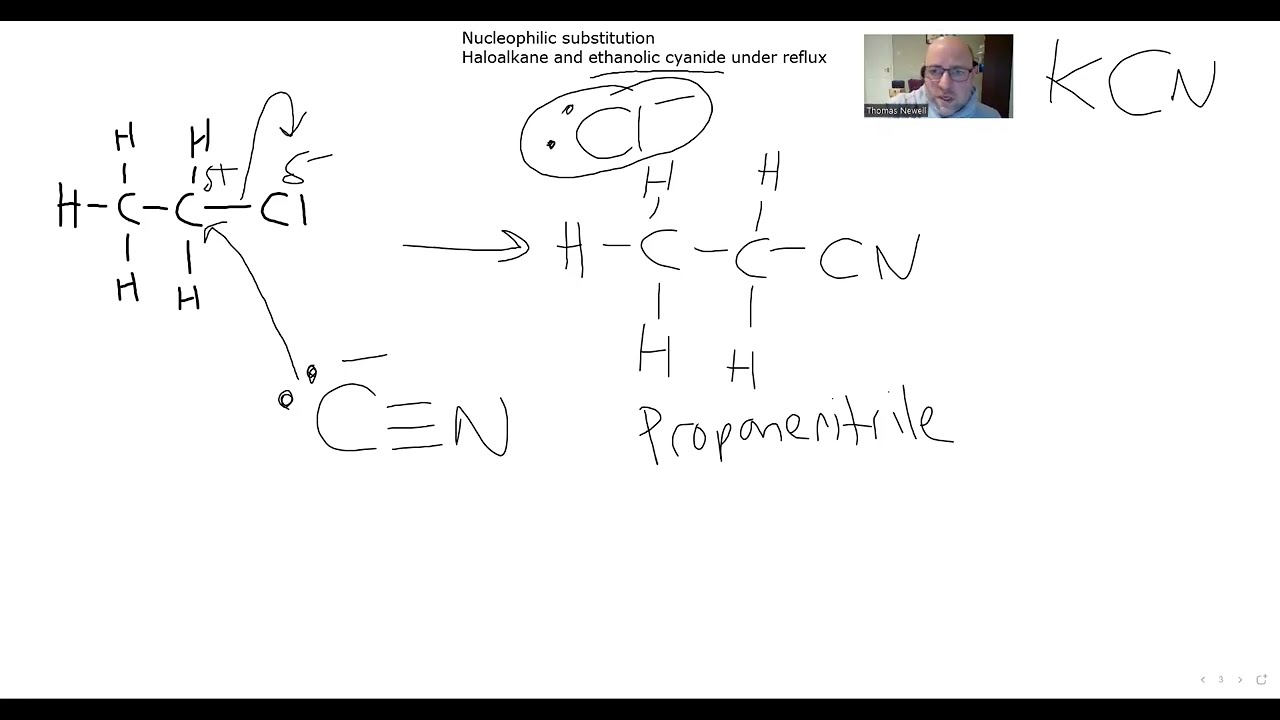Nucleophilic substitution of Halogenoalkanes A level organic Chemistry