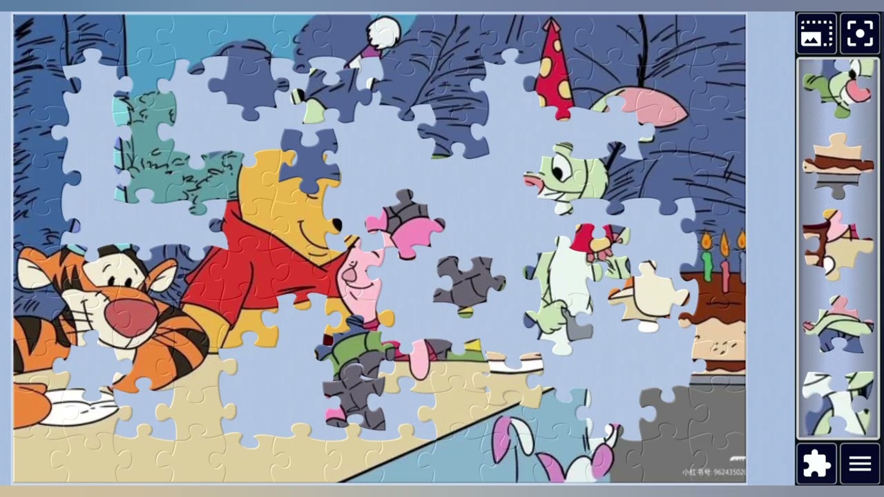 Winnie the pooh's Birthday Bash with Friends🐻🐷🐯🥳🎉🎂✨️🪄//jigsaw puzzles journey🧩🧩//puzzles Art🧩🧩//