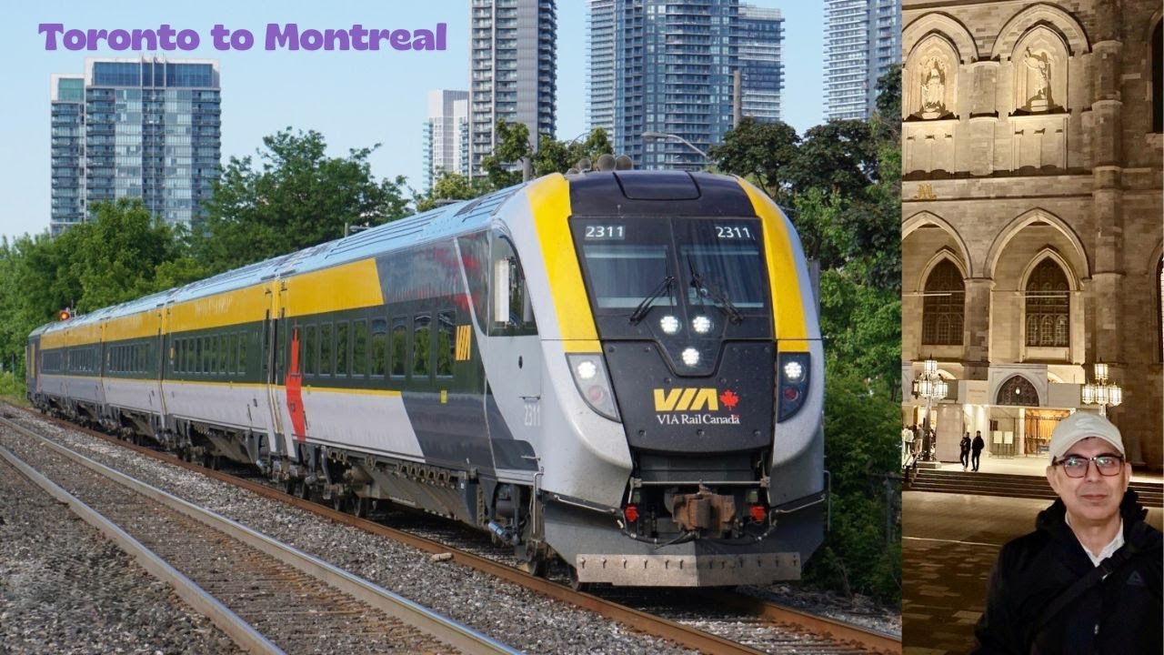 Из Торонто в Монреаль по железной дороге VIA Rail | Живописная поездка на поезде и ночная прогулк...