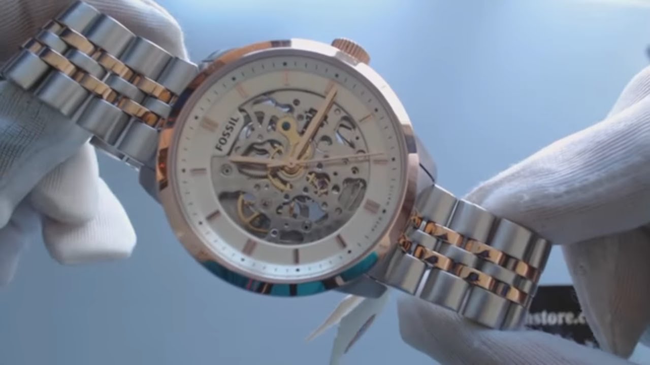 Men's Fossil Townsman Steel Automatic Skeleton Watch ME3075