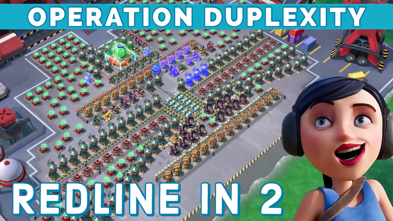 REDLINE on DUPLEXITY in only 2 attacks - BOOM BEACH operation attack strategy & gameplay