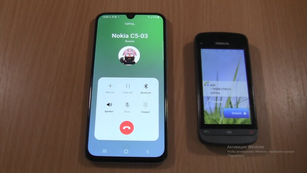 Over the Horizon Incoming call & Outgoing call at the Same Time Samsung  Galaxy A40+Nokia C5-03