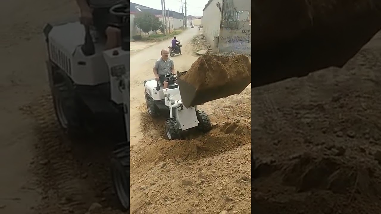 Mini cargadora pala frontal trabajando el&eacute;ctrico o Diesel