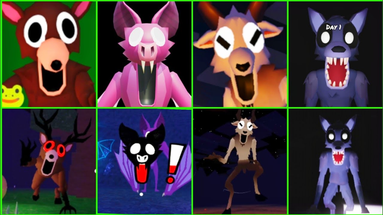  Every Monster Attacked Me! 99 Nights in theForest Jumpscares (Roblox) 