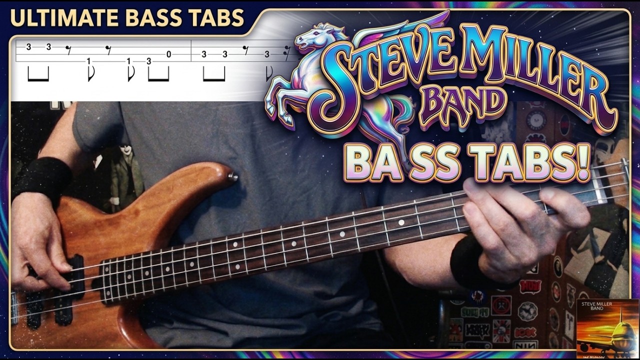 Jet Airliner by Steve Miller Band - Bass Cover with Tabs Play-Along