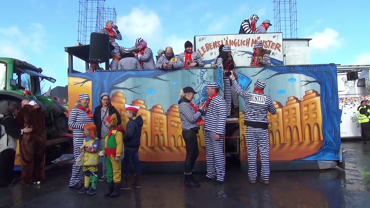 Rosenmontagszug Münster 2018 - Karnevalsumzug Münster 2018 Zugaufstelllung