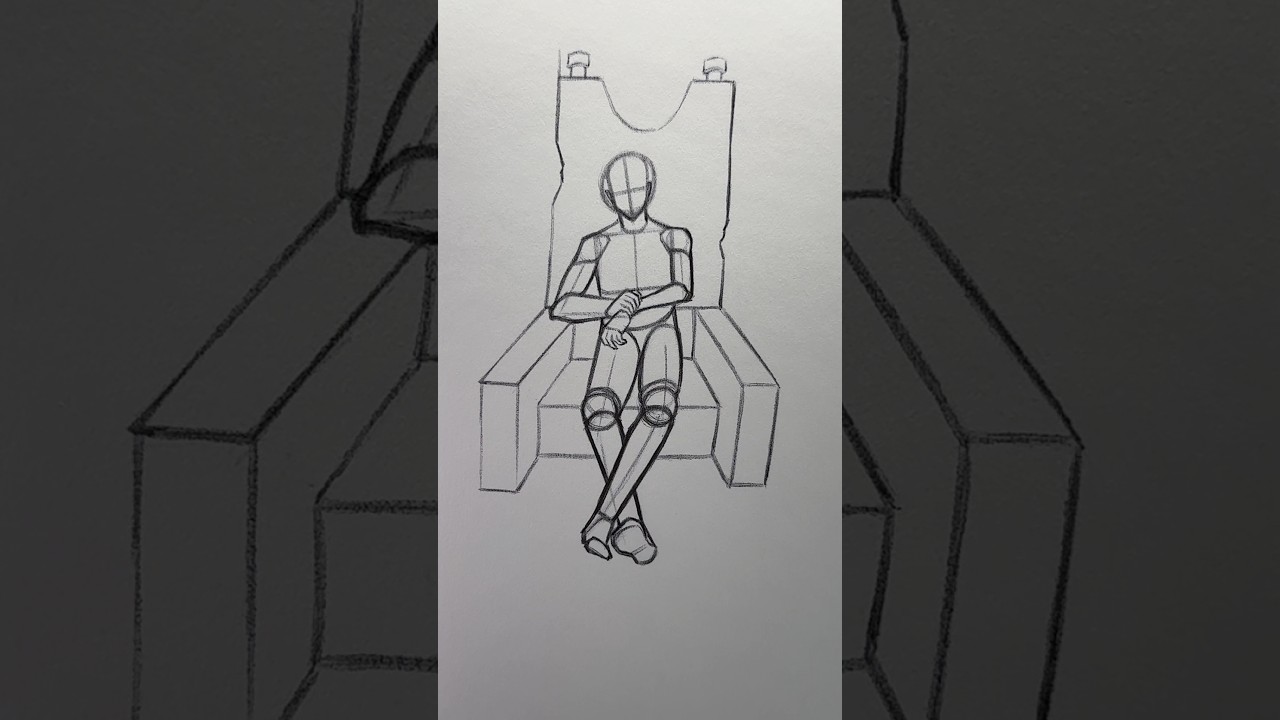 How to draw Itachi sitting on the throne ⭐️Tutorial⭐️ #itachi #itachiuchiha #naruto #pose #howtodraw
