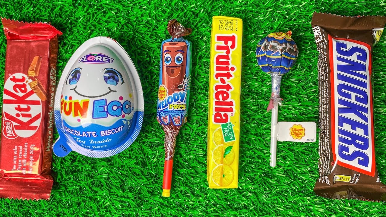 Satisfying candy unpacking/ amazing sound of some lollipops/ most popular chocolate eat🍫🍭