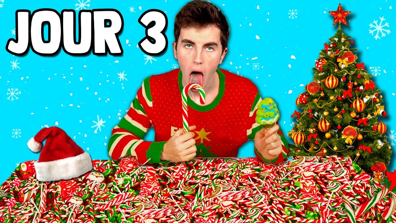 J'ai Mangé Que Des BONBONS DE NOËL Pendant 3 JOURS!