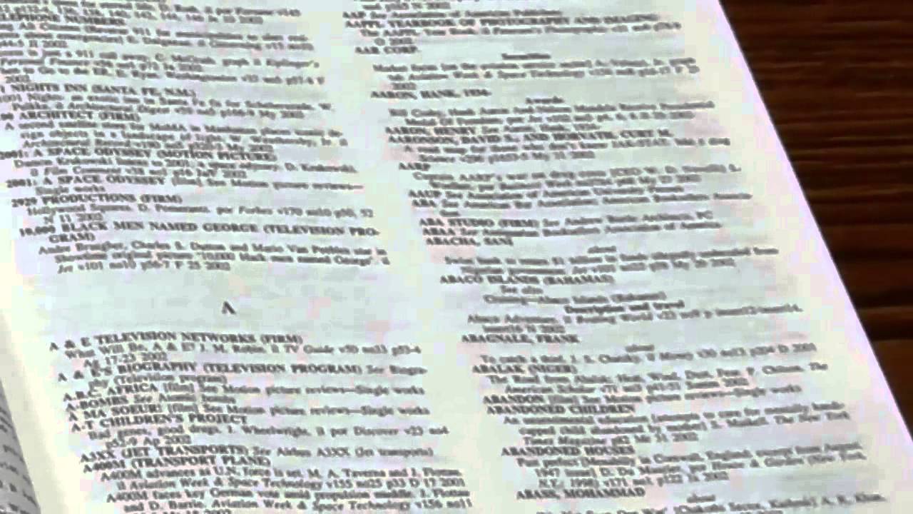 Print Periodical Indexes