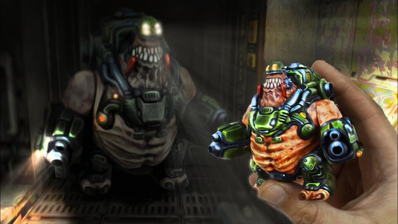 Как сделать кастомную фигурку Кибер-Манкубуса из игры DOOM
