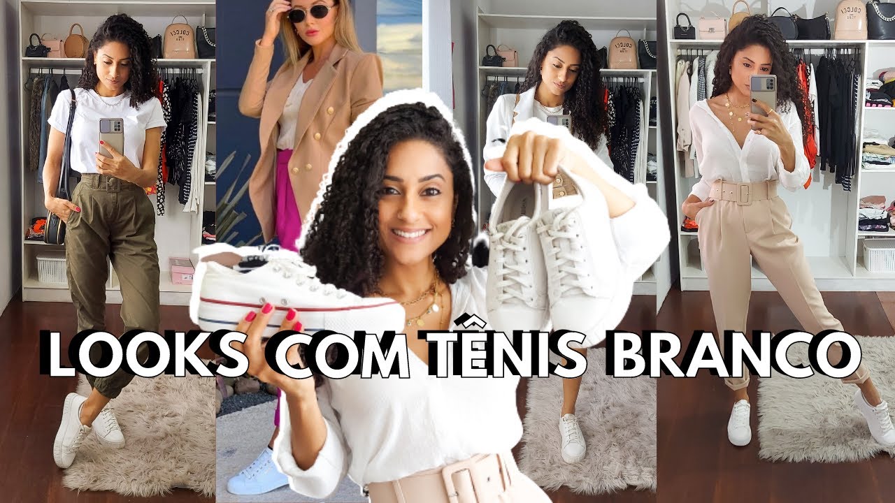TÊNIS BRANCO| 7 Looks com Tênis Branco, como usar tênis, look com tênis branco