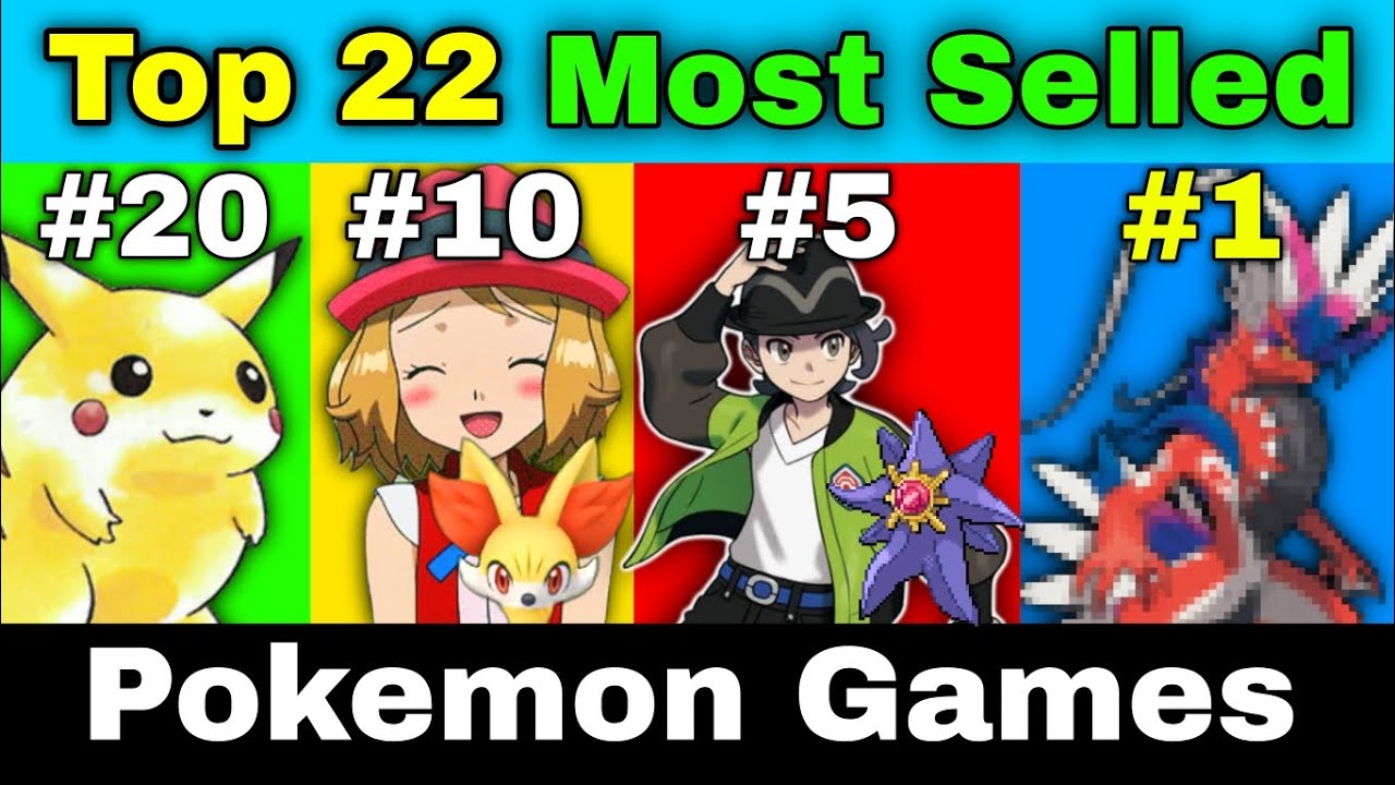 Top 22 MOST SELLED Pokemon Mainline Games Of All Time!