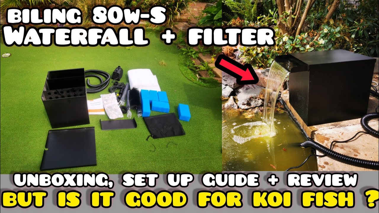 All-in-one WATERFALL and FILTER for KOI FISH and LARGE PONDS!? 🤔 Biling 80w-s UNBOXING + REVIEW