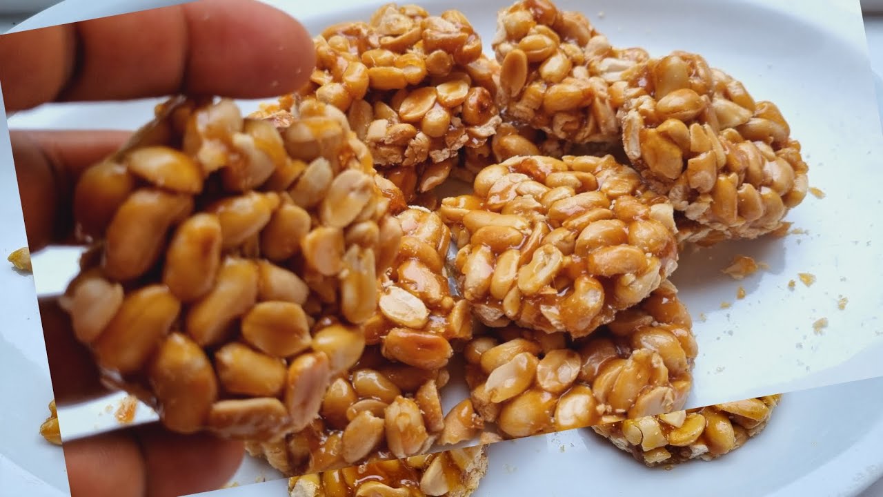 How to make sweet konkanda, sugar with groundnuts mix toffees.