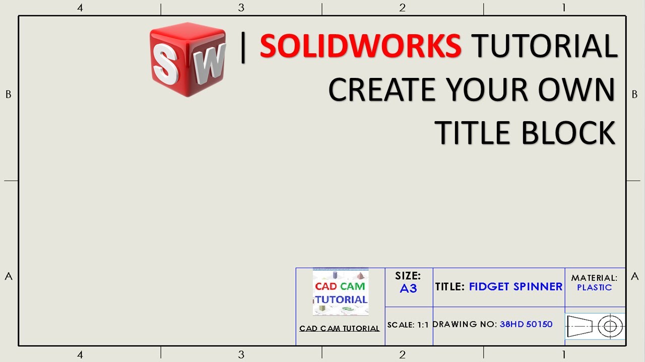 How to Create Custom Title block template in Solidworks | Solidworks tutorial