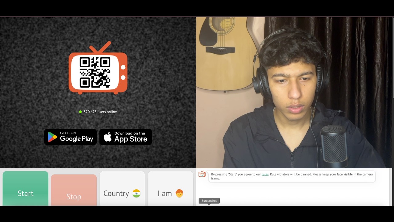 singing out of stranger on ometv !
