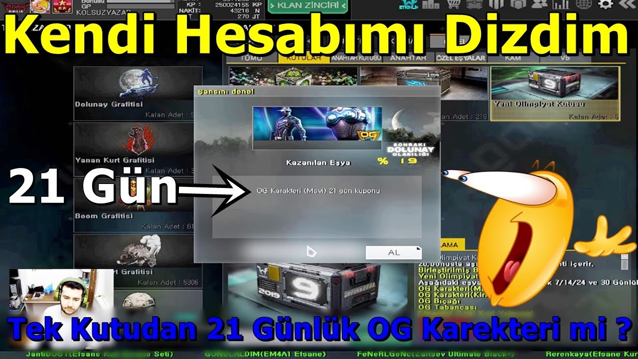 Wolfteam Tek Kutudan 21 Gün Og Karekteri Çıkardım ! (Kendi Hesabımı Dizdim)