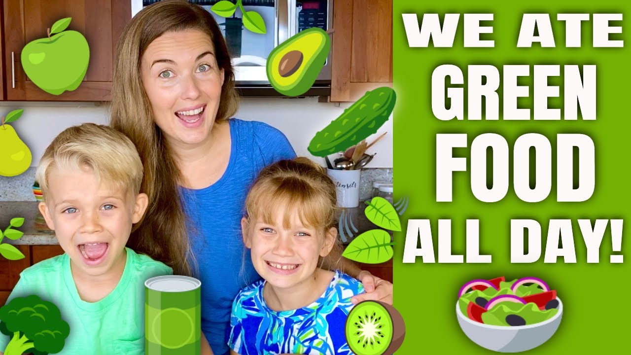 We Only Ate Green Food For 24 Hours Challenge! Success Or Fail?
