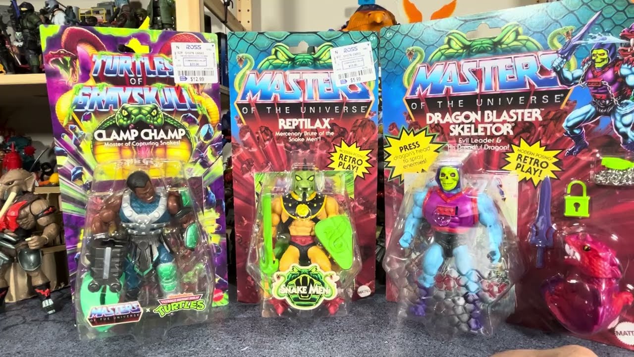 MOTU Origins Clearance Haul! Clamp Champ, Reptilax & Dragon Blaster Skeletor  BAM Reviews