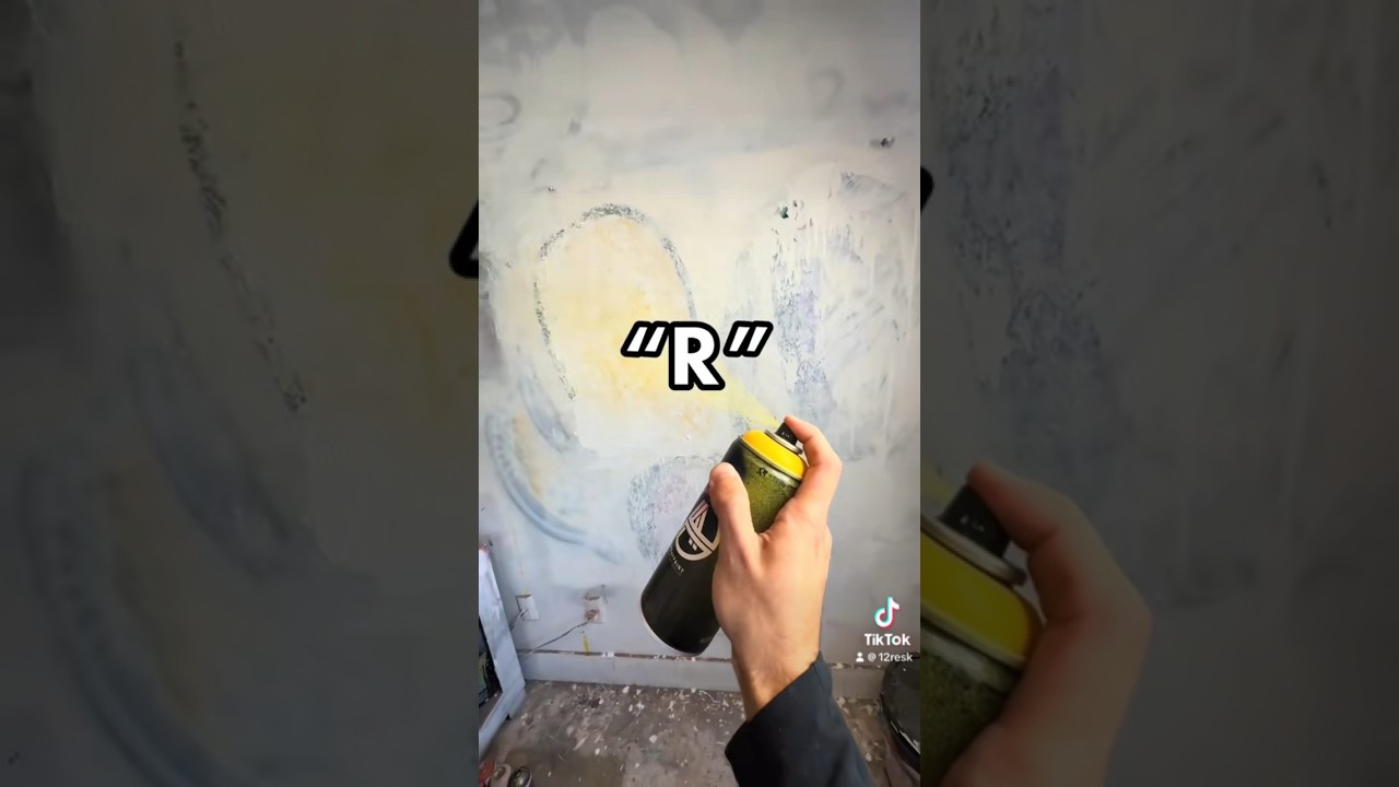 How to easy graffiti throwup letter &ldquo;R&rdquo;