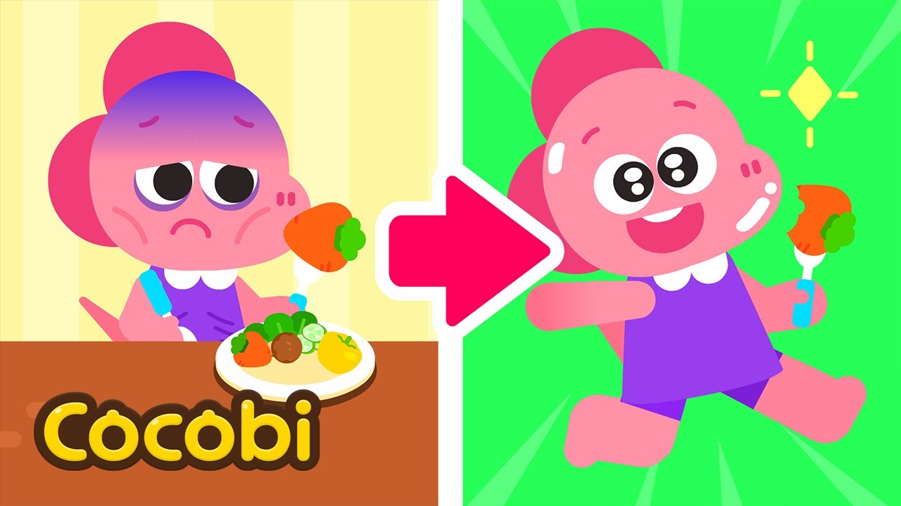 Sim, Sim Vegetal! Coma Alimentos Saudáveis | Músicas Infantis | Kids Songs | Cocobi