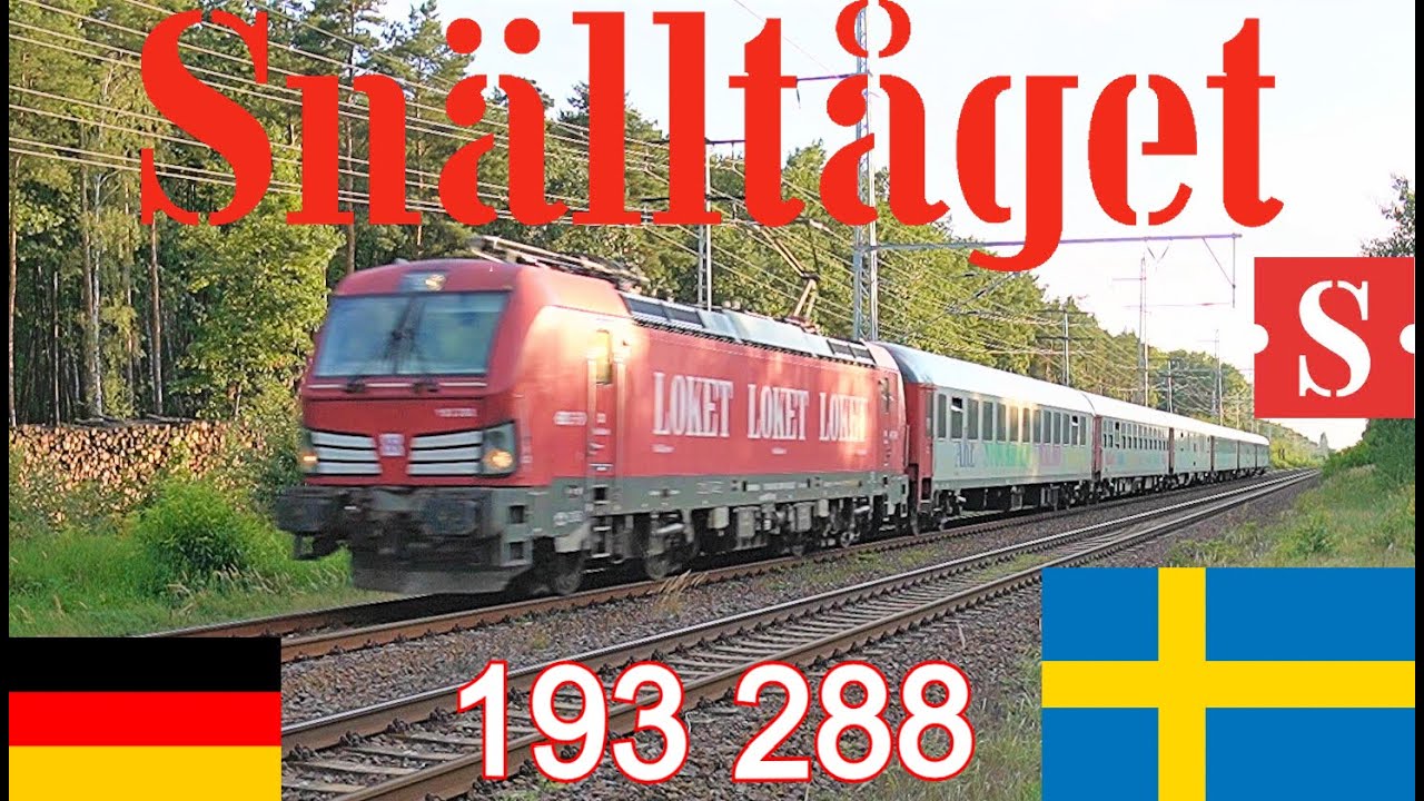 Snälltåget! Vectron 193 288 Loket mit dem schwedischen Nachtzug nach Stockholm! Köttbullar Express!