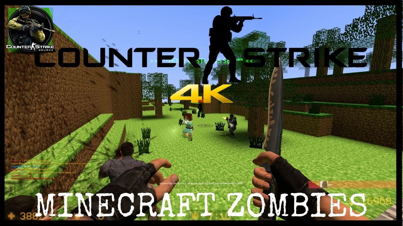 Counter Strike Source 2019 Minecraft Zombies 4K