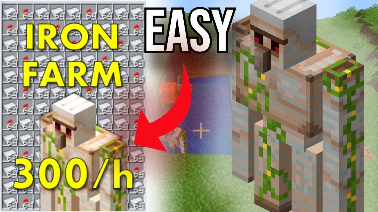 How to Build EASY Iron Farm in Minecraft 1.21+ | Java Edition