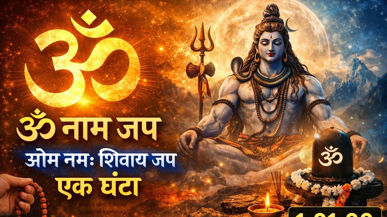 🕉️ Shiva Om mantra Chanting 🕉️ घर में सुख-शांति के लिए इसे सुनें (136.1 Hz)
