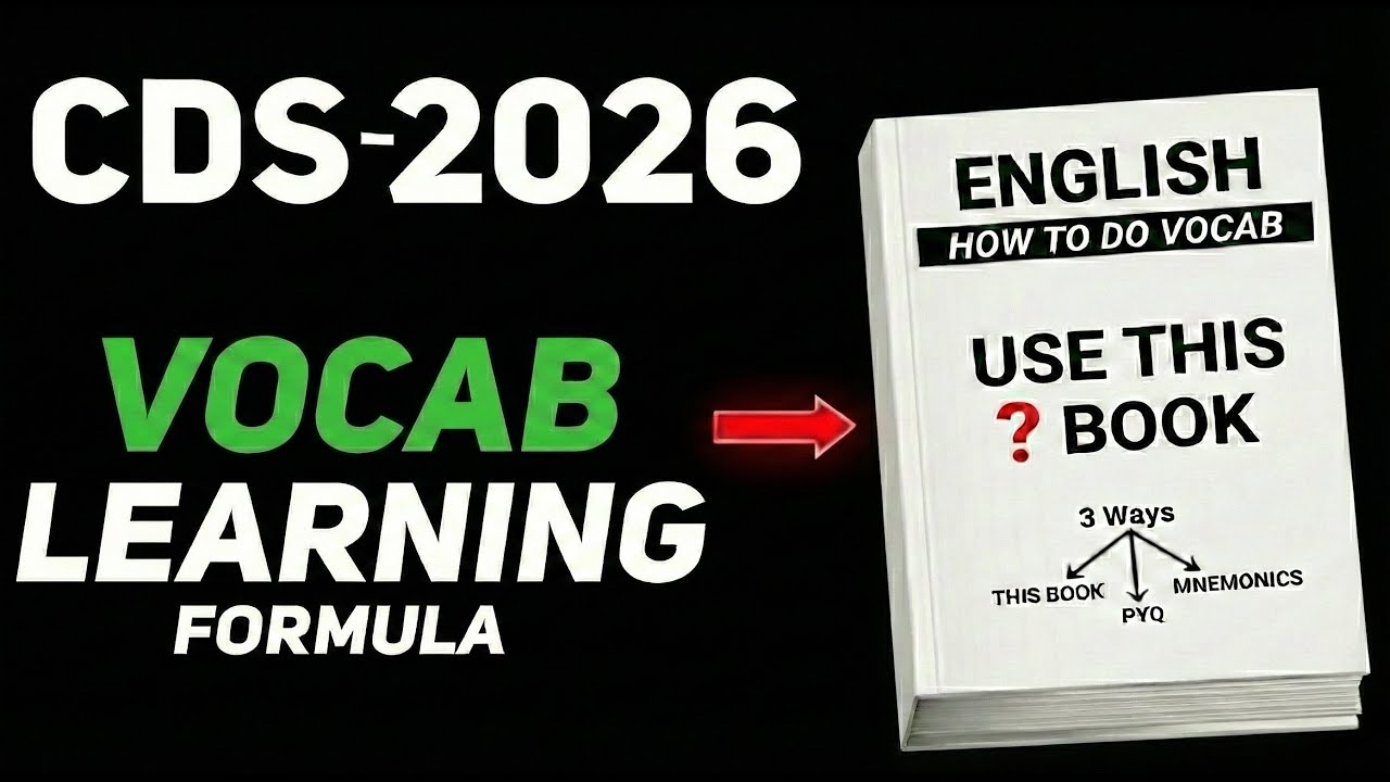 HOW TO DO CDS VOCABULARY FOR 2026 - use these ways/technique!! #cds #upsc 