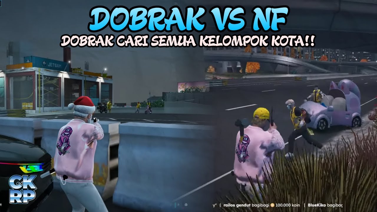 DOBRAK VS NAILONG FAMS - DOBRAK KELILING KOTA PAKE IDENTITAS CB!! #ckrp